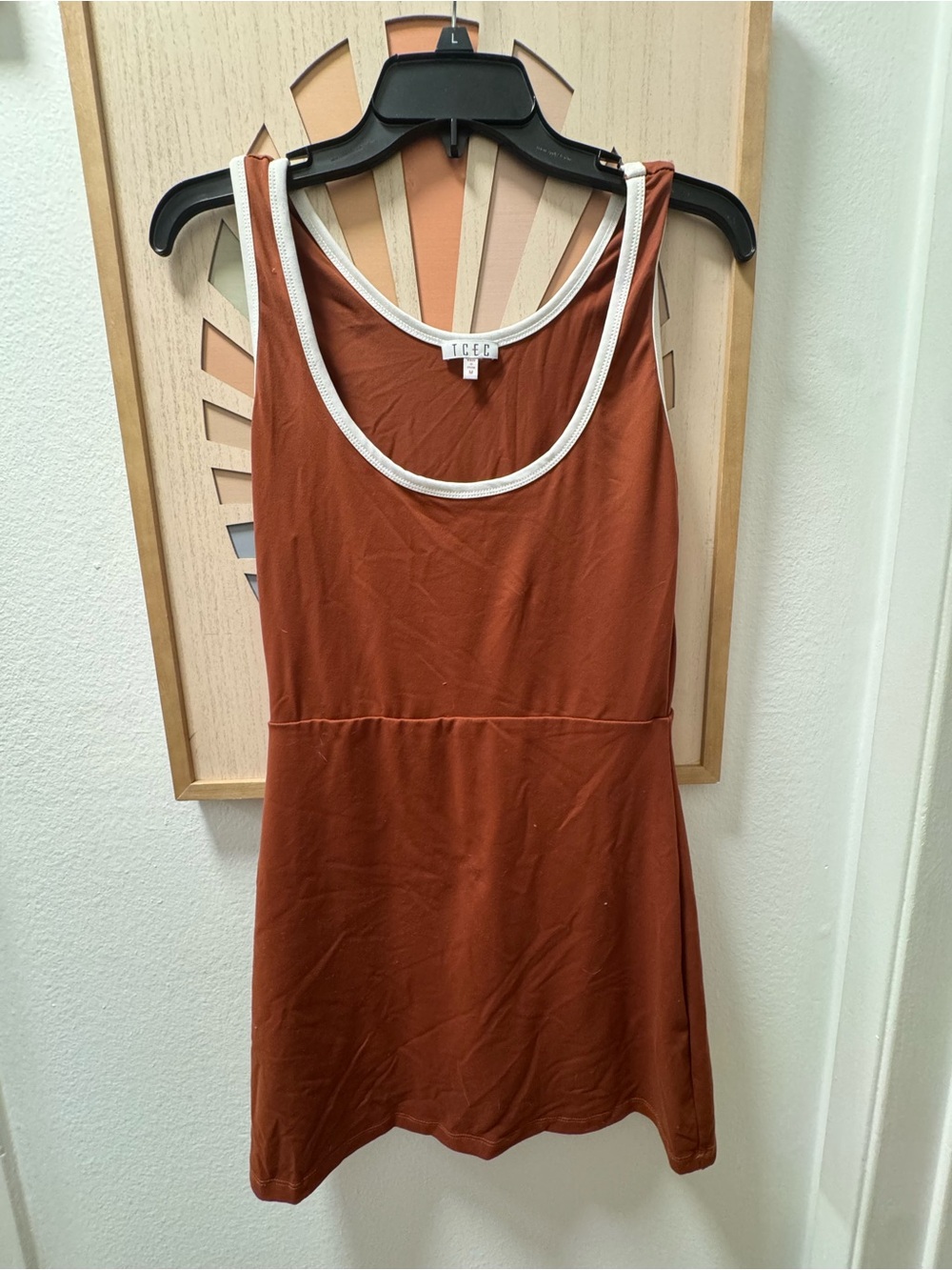 TCEC Rust Tank Dress with White Trim